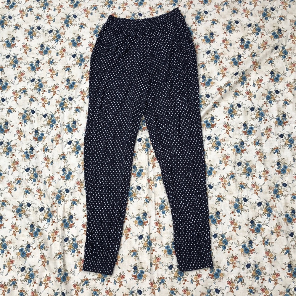 Diamond Printed Straight Leg Cloth Pants
